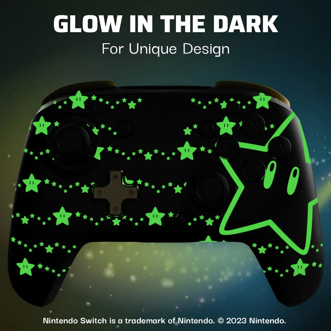 PDP Rematch Glow Wireless Controller - Mario Stars - immagine 3