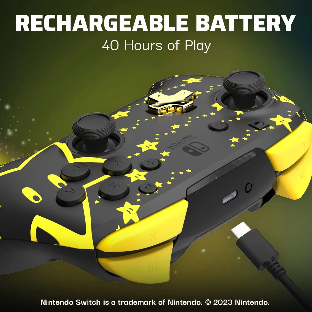 PDP Rematch Glow Wireless Controller - Mario Stars - immagine 4