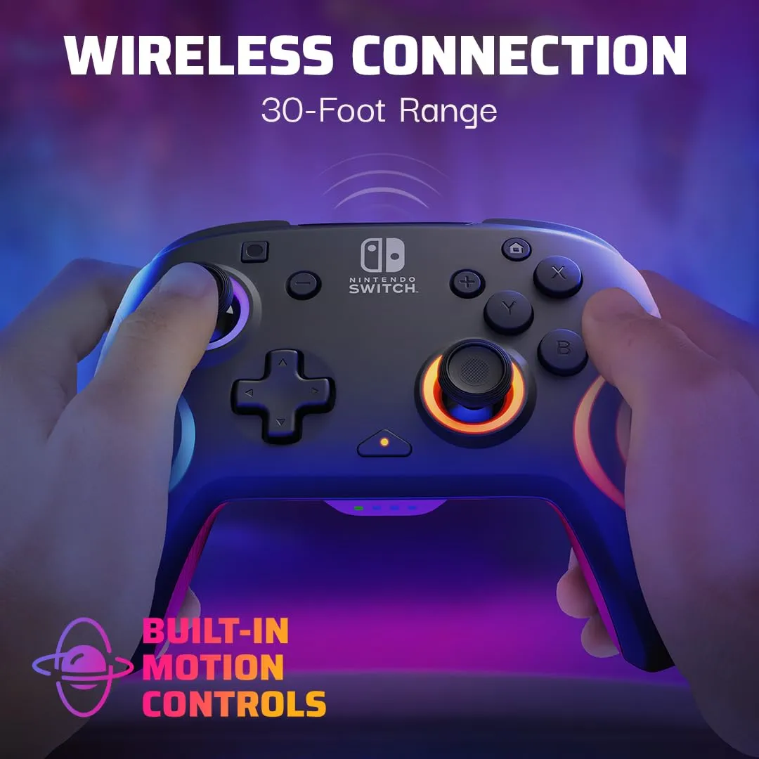 PDP Afterglow Wave Wireless Controller for Nintendo Switch - Black - immagine 8