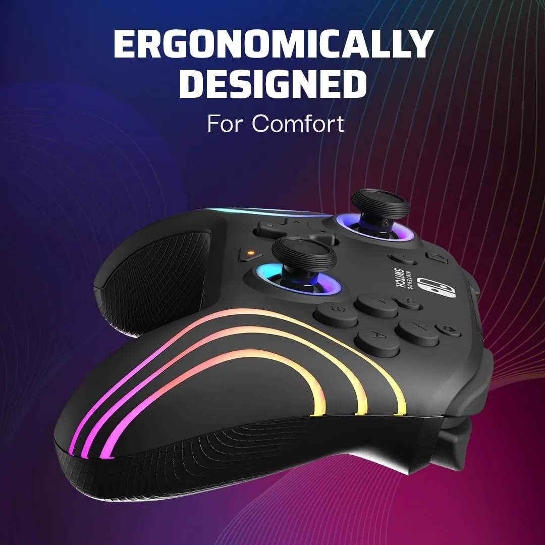 PDP Afterglow Wave Wireless Controller for Nintendo Switch - Black - immagine 9