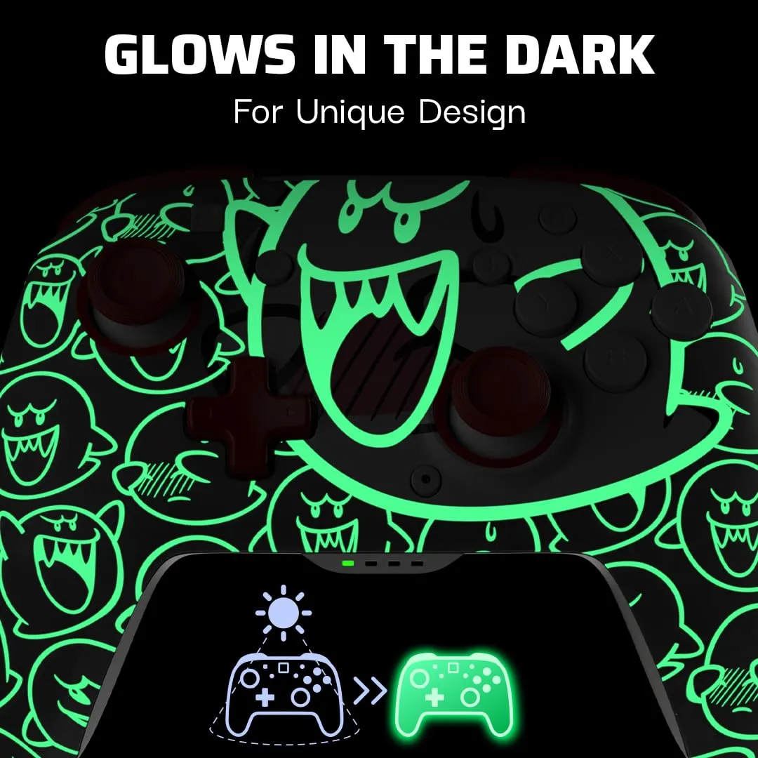 PDP Rematch GLOW Wireless Controller for Nintendo Switch - Boo-Hoo - immagine 2