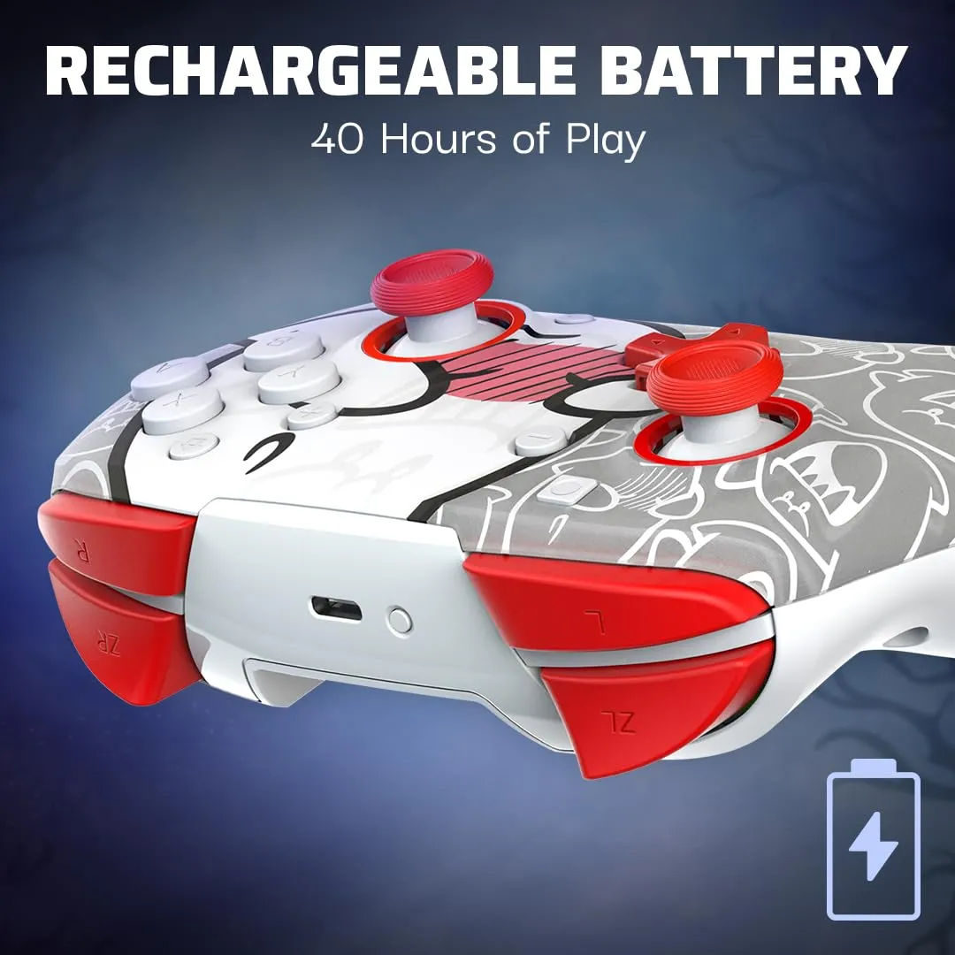 PDP Rematch GLOW Wireless Controller for Nintendo Switch - Boo-Hoo - immagine 3