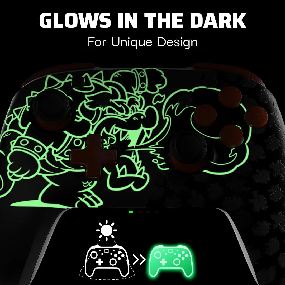 PDP Rematch Glow Wireless Controller for Nintendo Switch, Lite and OLED - Blackout - immagine 2