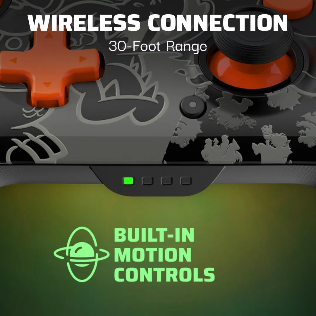 PDP Rematch Glow Wireless Controller for Nintendo Switch, Lite and OLED - Blackout - immagine 6