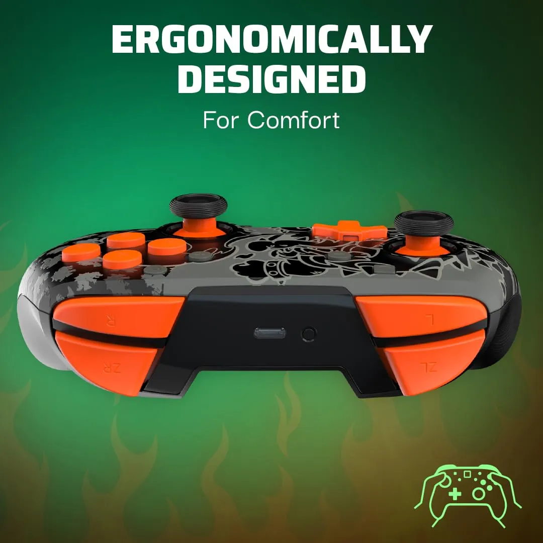 PDP Rematch Glow Wireless Controller for Nintendo Switch, Lite and OLED - Blackout - immagine 7