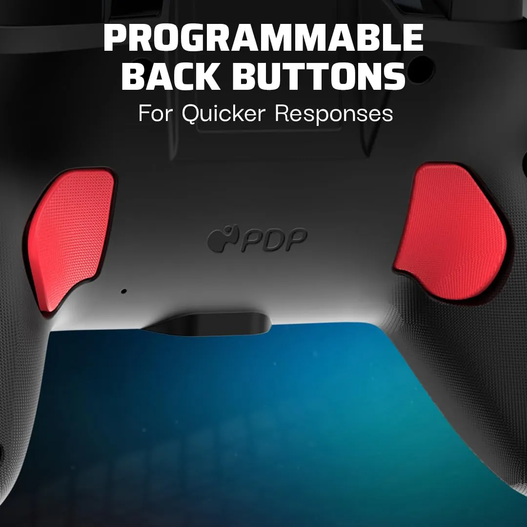 PDP Rematch Glow Wireless Controller for Nintendo Switch, Lite, and OLED - Mario Grand Prix Red - immagine 4