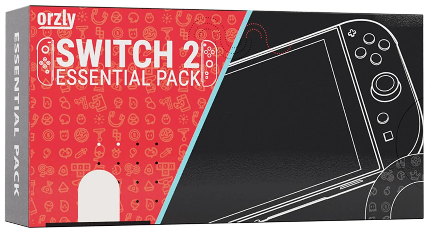 Orzly Pack Accessori per Switch 2 Rosso - Custodia, Proteggi Schermo, Cavo USB-C, Porta Giochi, Grip, Auricolari - immagine 1
