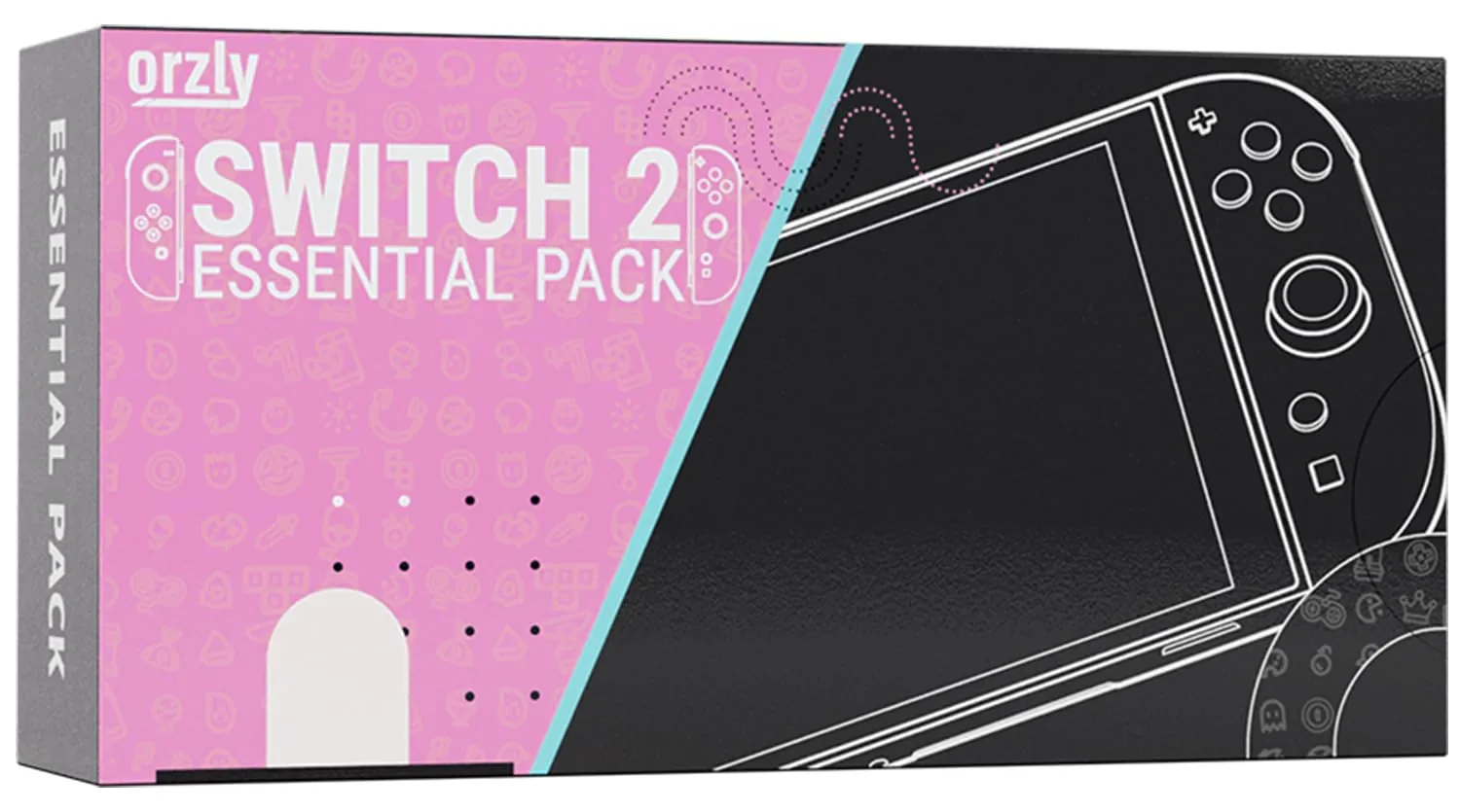 Orzly Pack Accessori per Switch 2 Rosa - Custodia, Proteggi Schermo, Cavo USB-C, Porta Giochi, Grip e Auricolari - immagine 1