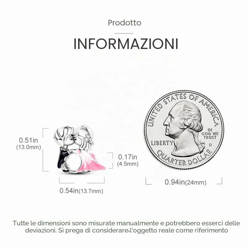 TINSLO Bead Charm in Argento Sterling 925 con Cubic Zirconia per Braccialetti e Collane Europee - immagine 5