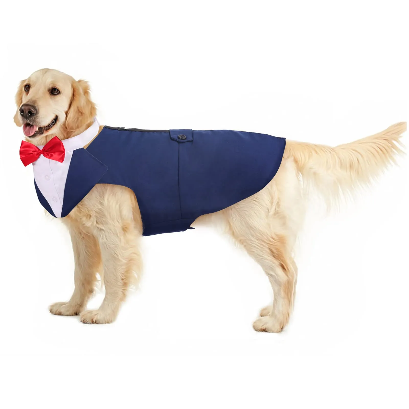 PUMYPOREITY Smoking per cani con bandana, Blu, XXL - immagine 1