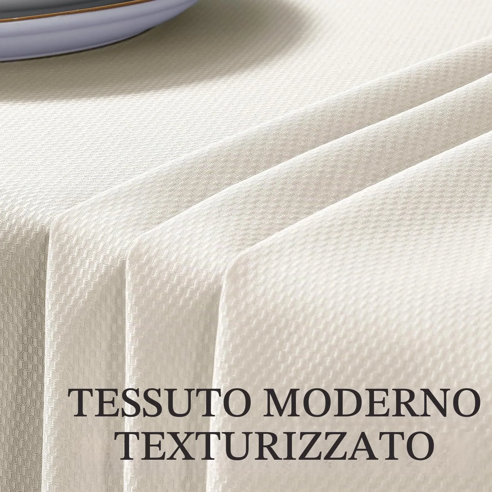 Softalker Tovaglia Antimacchia Beige 100x100 cm Quadrata in Poliestere 210GSM Idrorepellente - immagine 4
