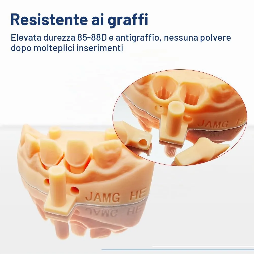 JAMG HE Dental Pro Model Resin for Crown, Bridge, Orthodontic and Implant Models, Water Washable, Light Grey, 500g - immagine 3