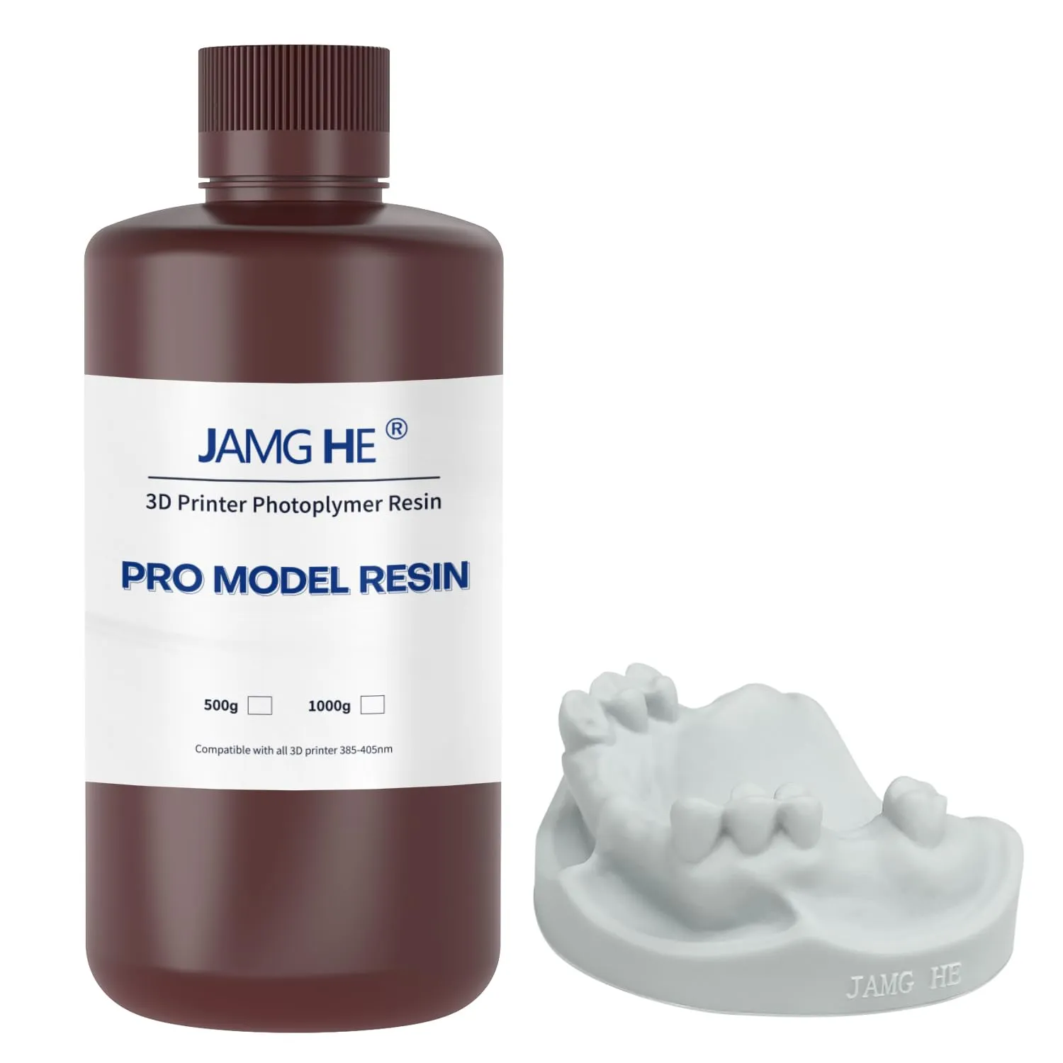 JH JAMG HE Resina per Stampante 3D Dentale Pro Model (IPA Clean, Grigio Chiaro) - immagine 1
