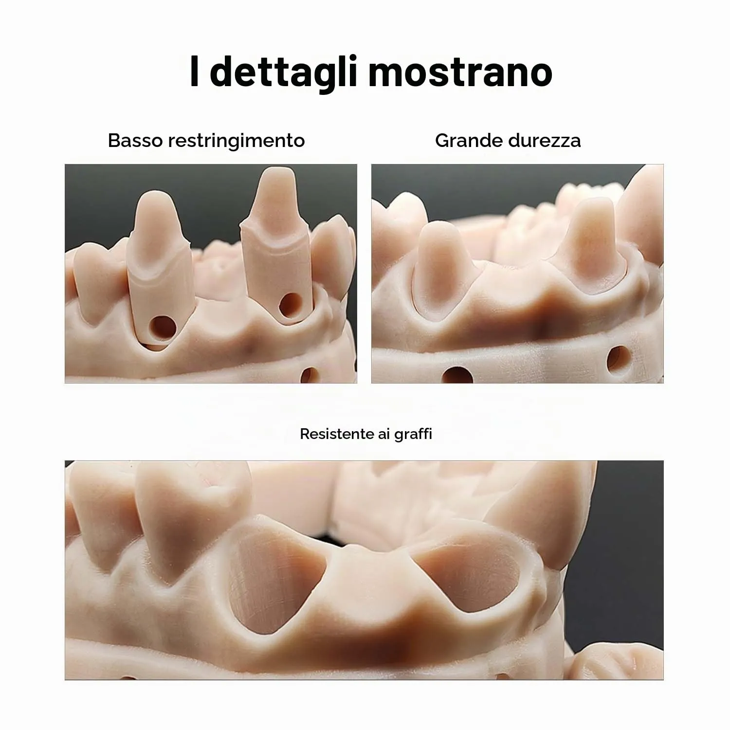 JH JAMG HE Resina per Stampante 3D Dentale Pro Model (IPA Clean, Grigio Chiaro) - immagine 4