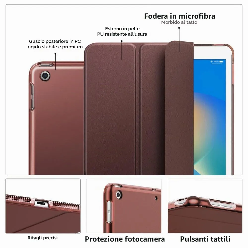 MoKo Cover for iPad 9th/8th/7th Gen 10.2" (2019-2021), Brown - immagine 4