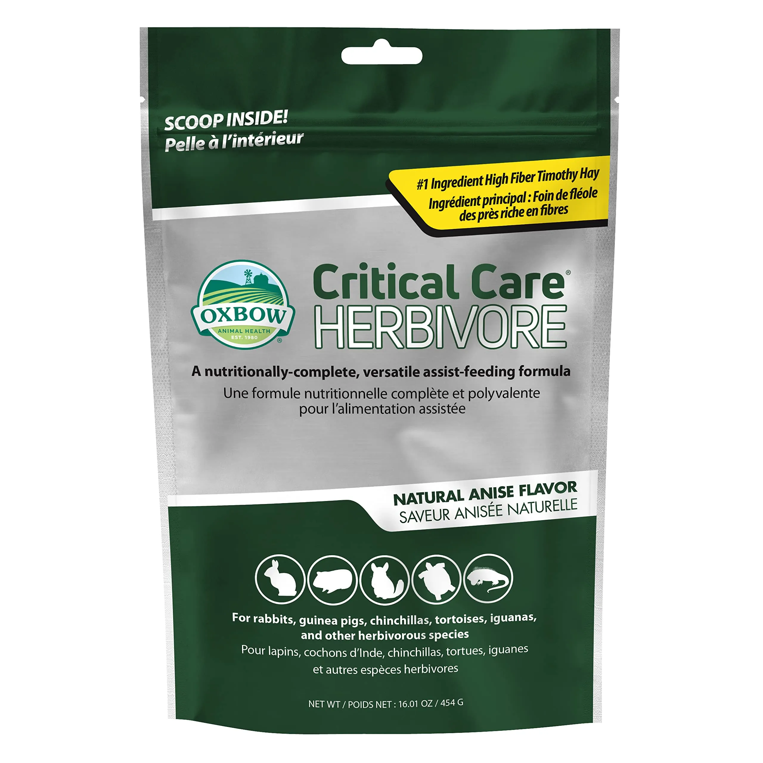 Oxbow Critical Care Small Animal Supplement Complete Assist Feeding Formula, 454g - immagine 1