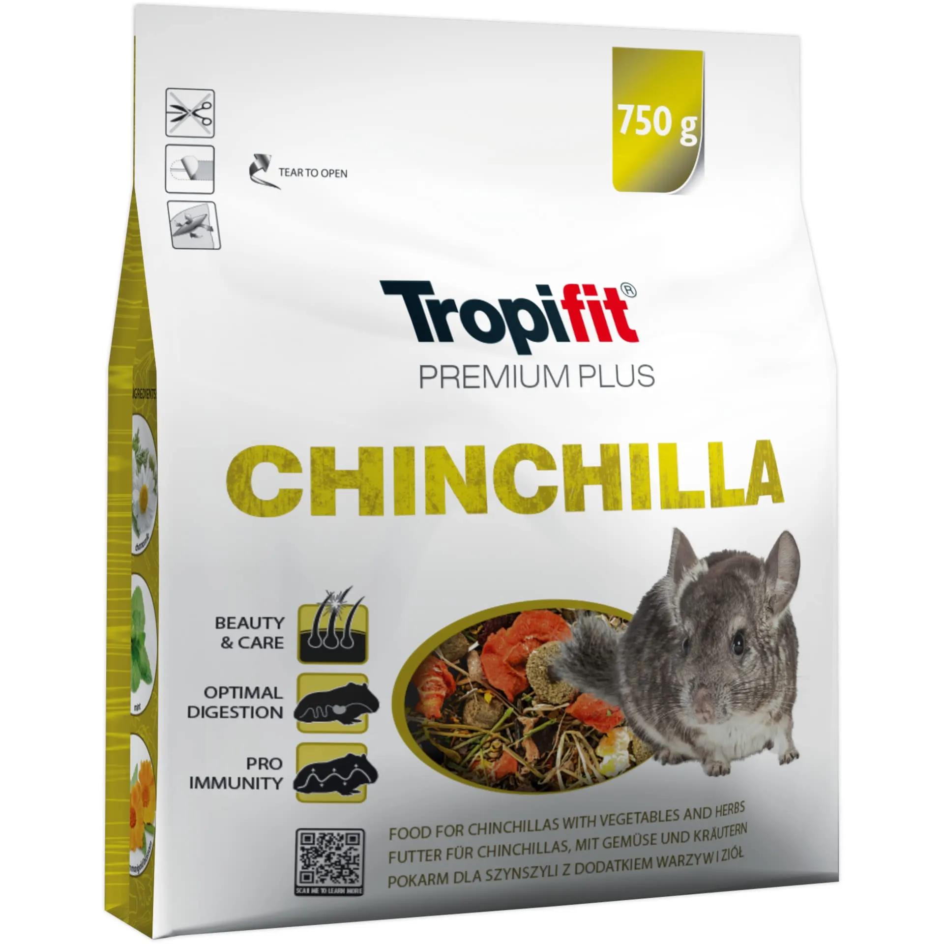 Tropifit Chinchila Premium Plus Mangime per cincillà con verdura ed erbe 750g - immagine 1