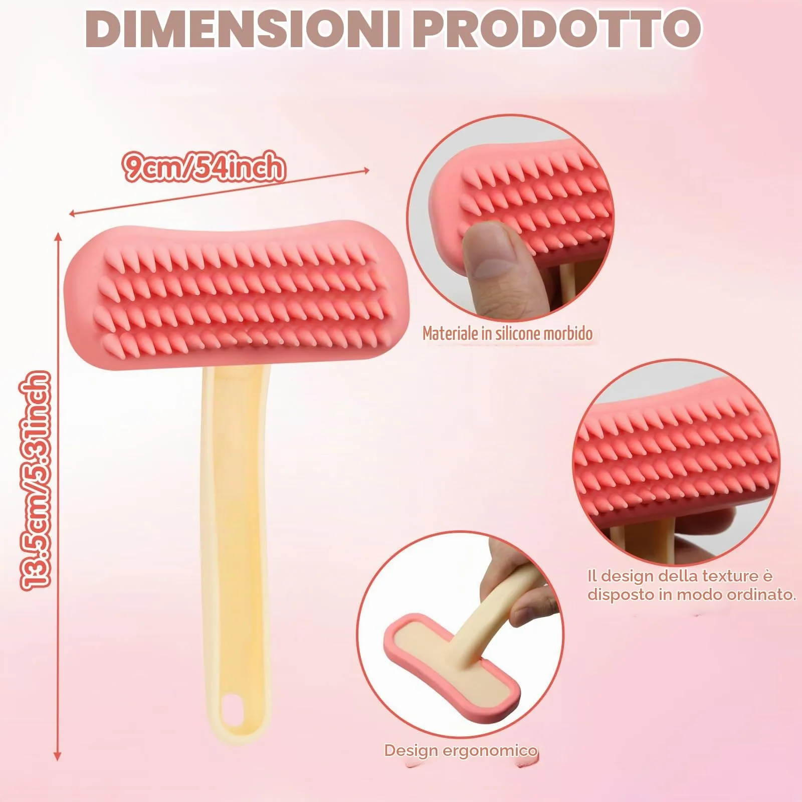 CYUXING Spazzola massaggiante in silicone per conigli, gatti e piccoli animali - immagine 2