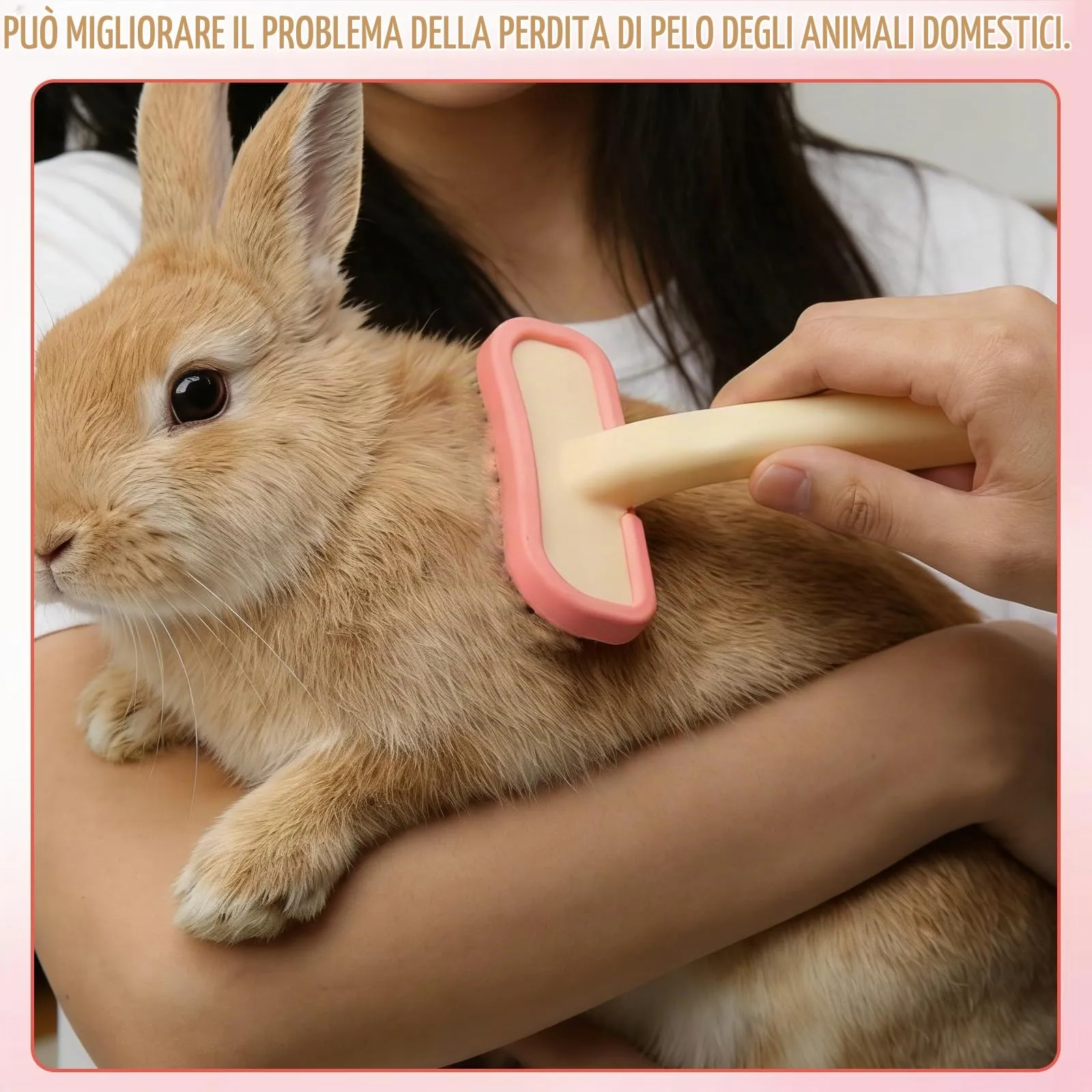 CYUXING Spazzola massaggiante in silicone per conigli, gatti e piccoli animali - immagine 3