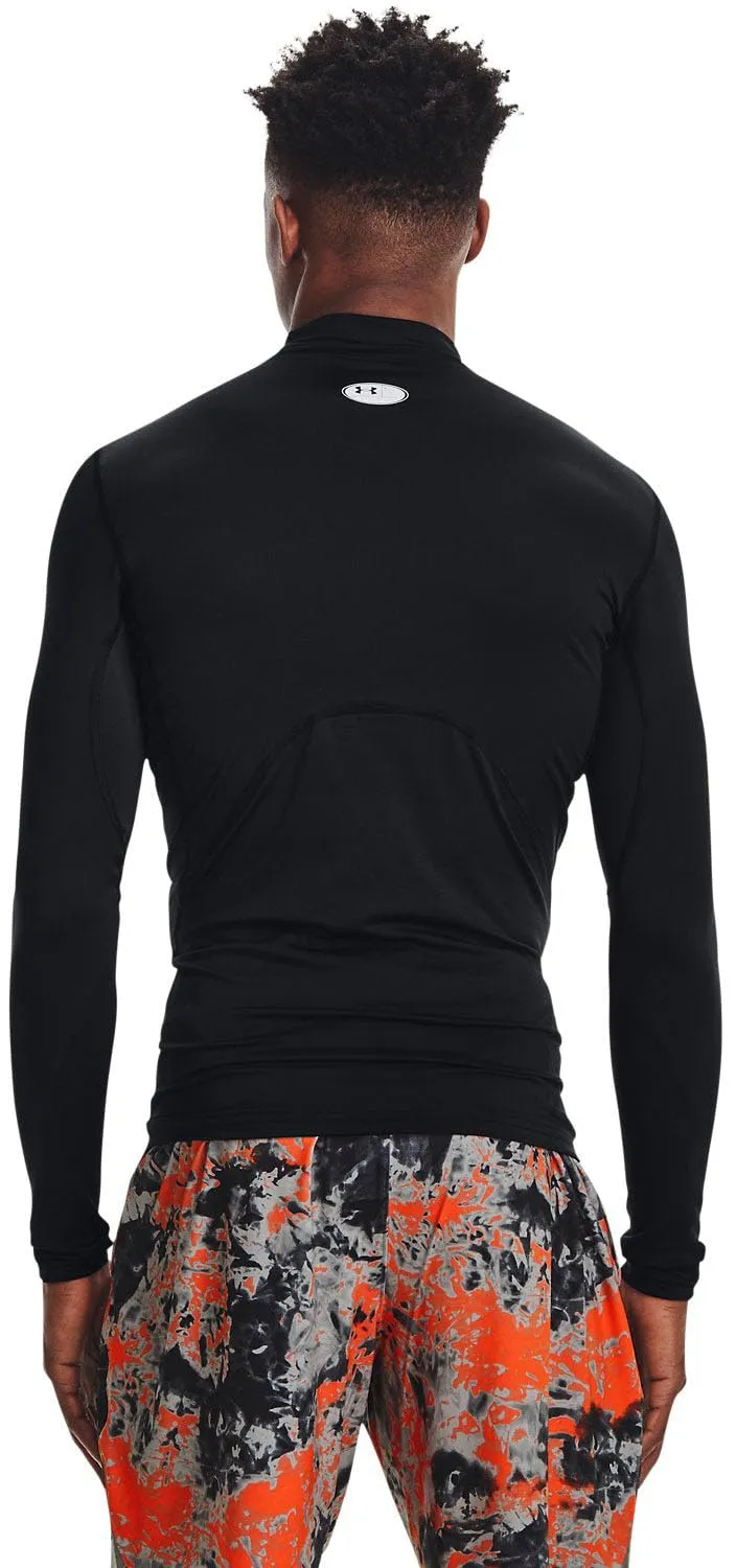 Under Armour ColdGear Compression Mock, Nero-bianco, 4XL Alti - immagine 2
