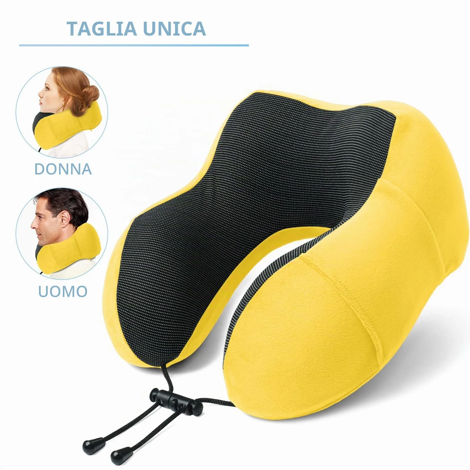 SOMLAW Cuscino da Viaggio in Memory Foam con Maschera per gli Occhi, Tappi per le Orecchie e Borsa - immagine 5