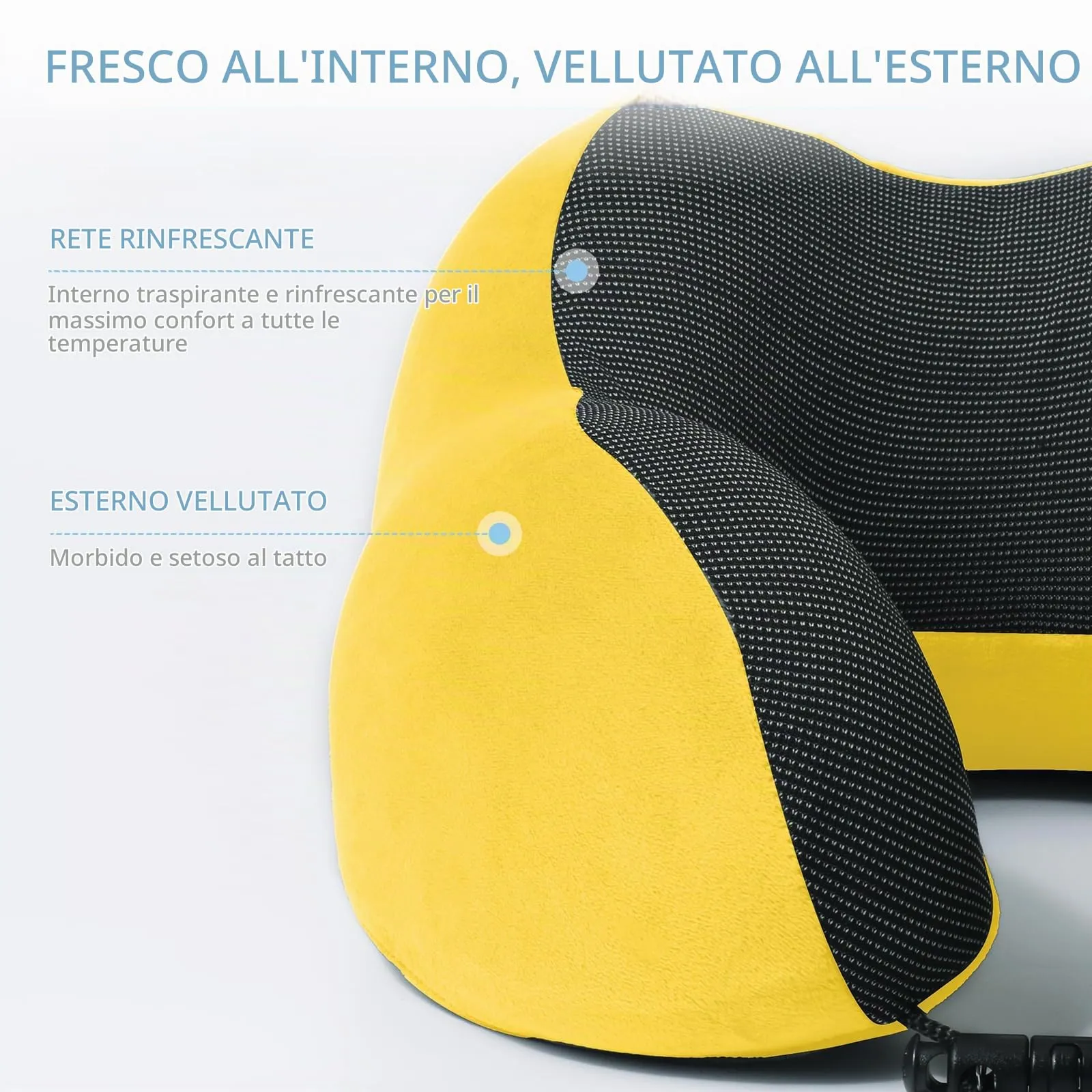 SOMLAW Cuscino da Viaggio in Memory Foam con Maschera per gli Occhi, Tappi per le Orecchie e Borsa - immagine 6