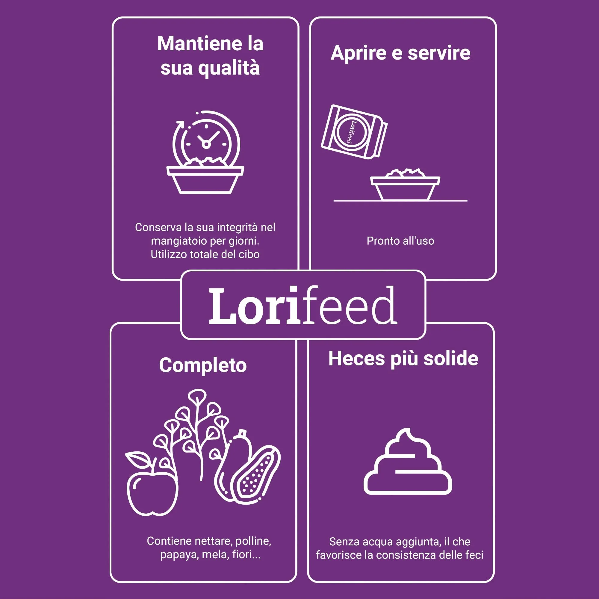 Davianfeed Lorifeed Nettare Completo per Lori, 500 g - immagine 2