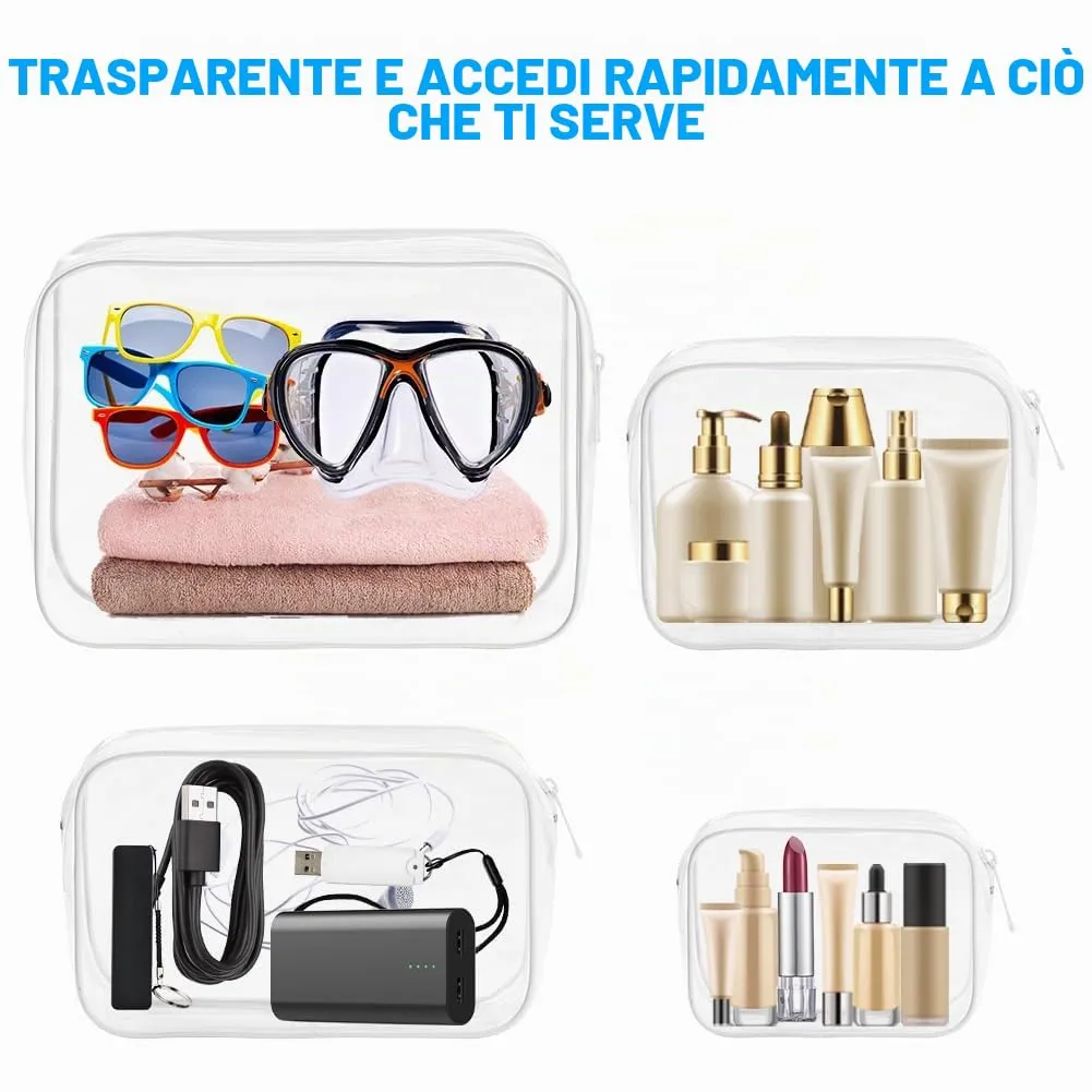 OSDUE Set di 4 Borse Trasparenti per Valigia in PVC - immagine 5