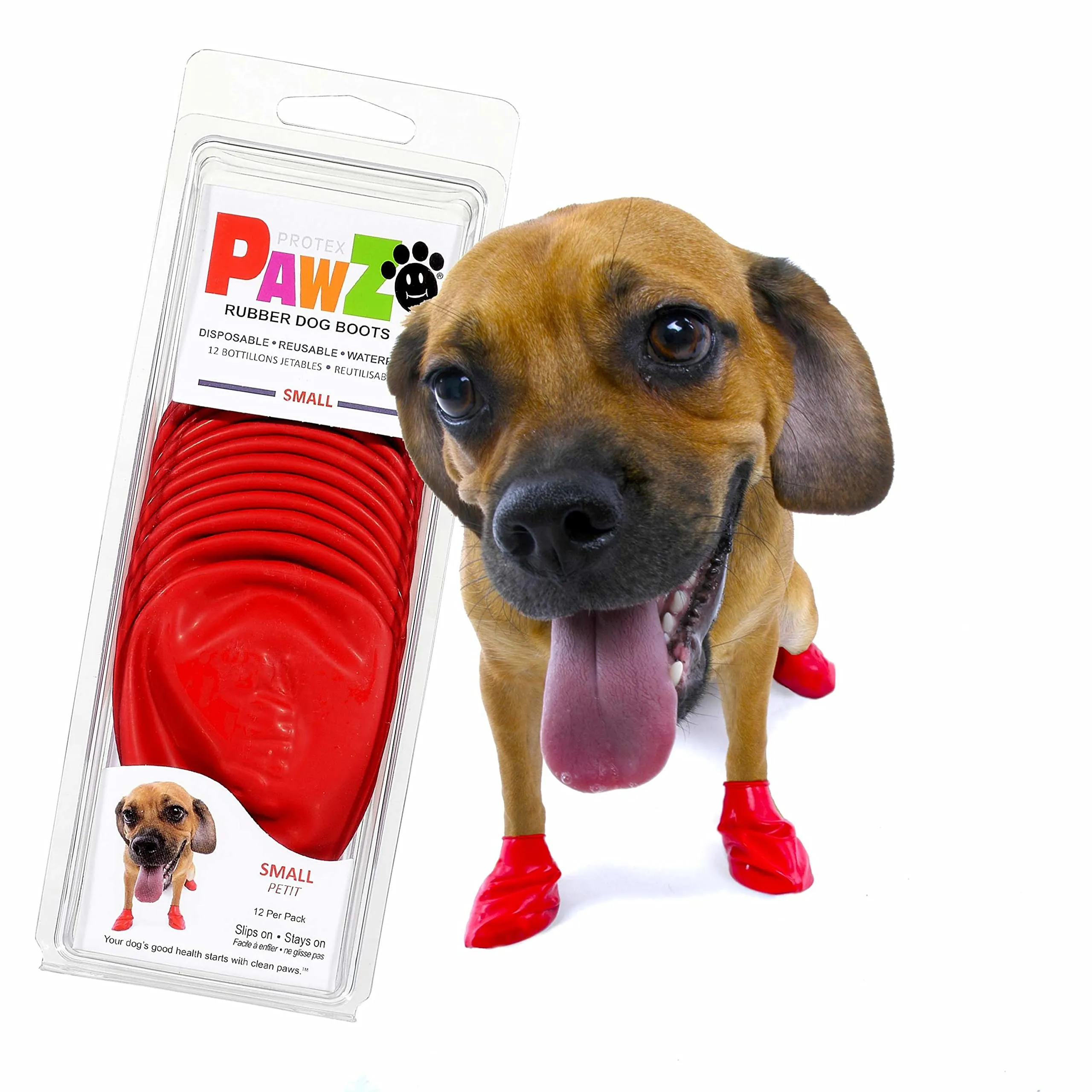 Pawz Scarpette Colorate Per Cani, Small, Giallo - immagine 1