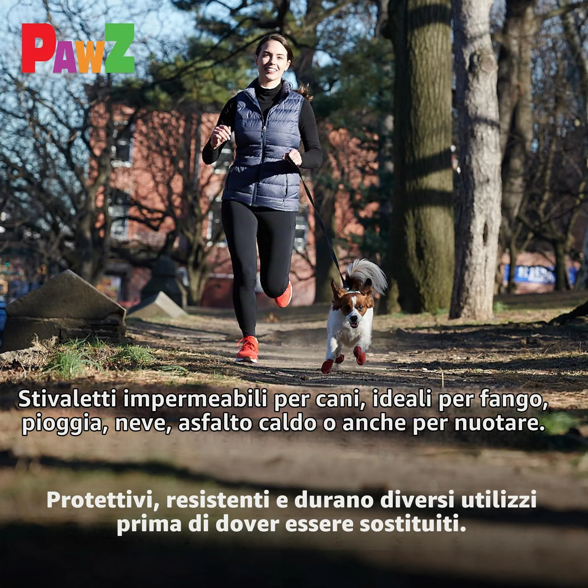 Pawz Scarpette Colorate Per Cani, Small, Giallo - immagine 7