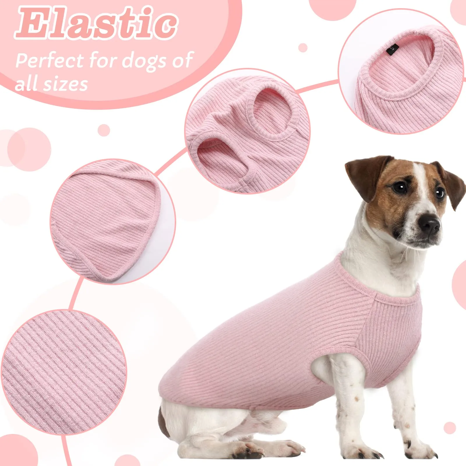 Hjumarayan Maglietta Estiva a Righe per Cani, Rosa L - immagine 4