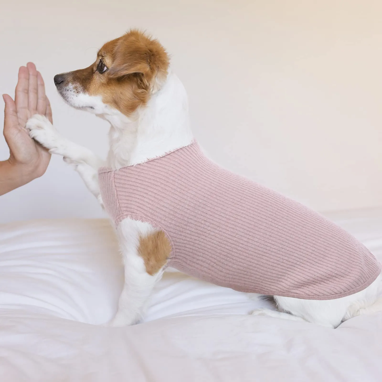 Hjumarayan Maglietta Estiva a Righe per Cani, Rosa L - immagine 7