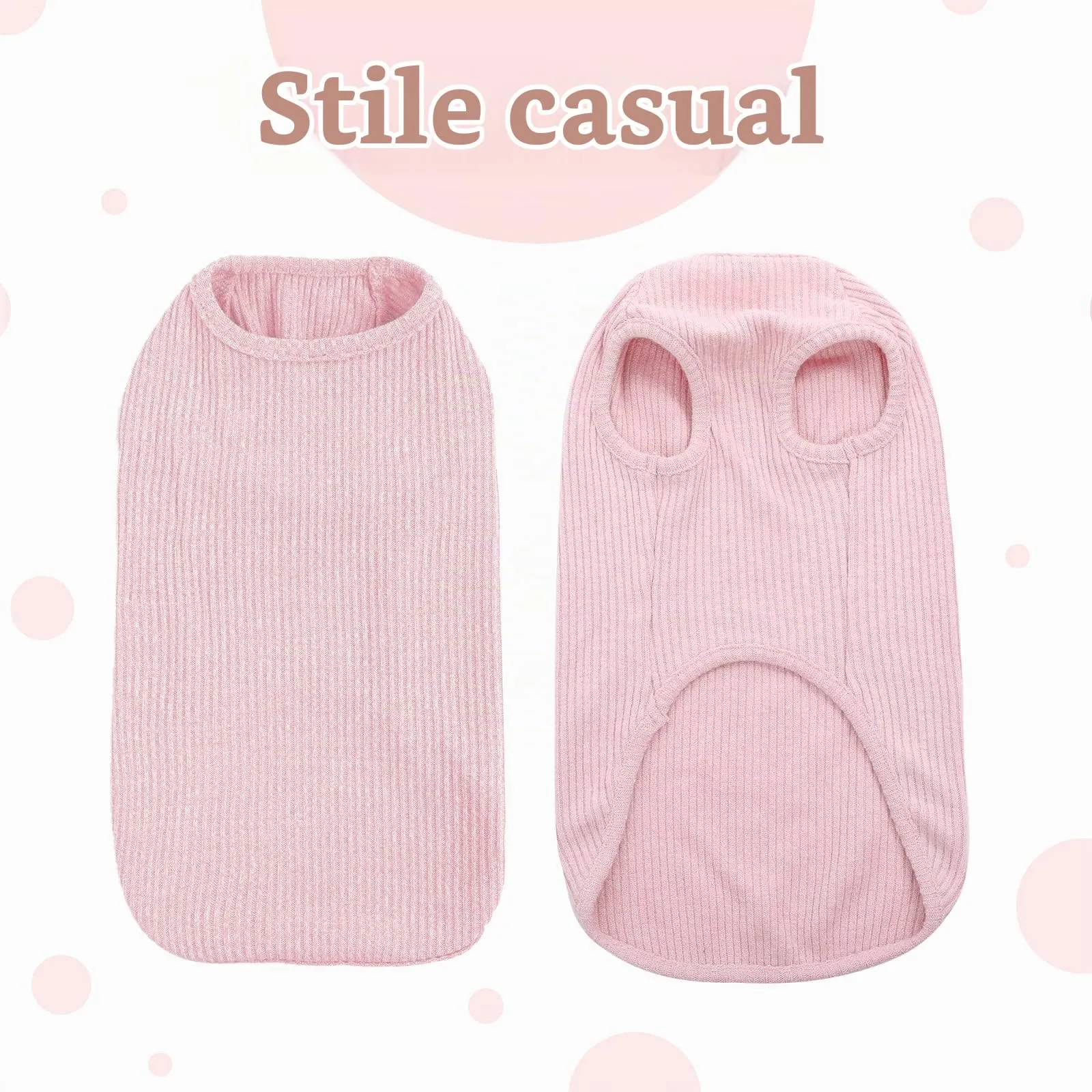 Hjumarayan Maglietta Estiva a Righe per Cani, Rosa XXS - immagine 5