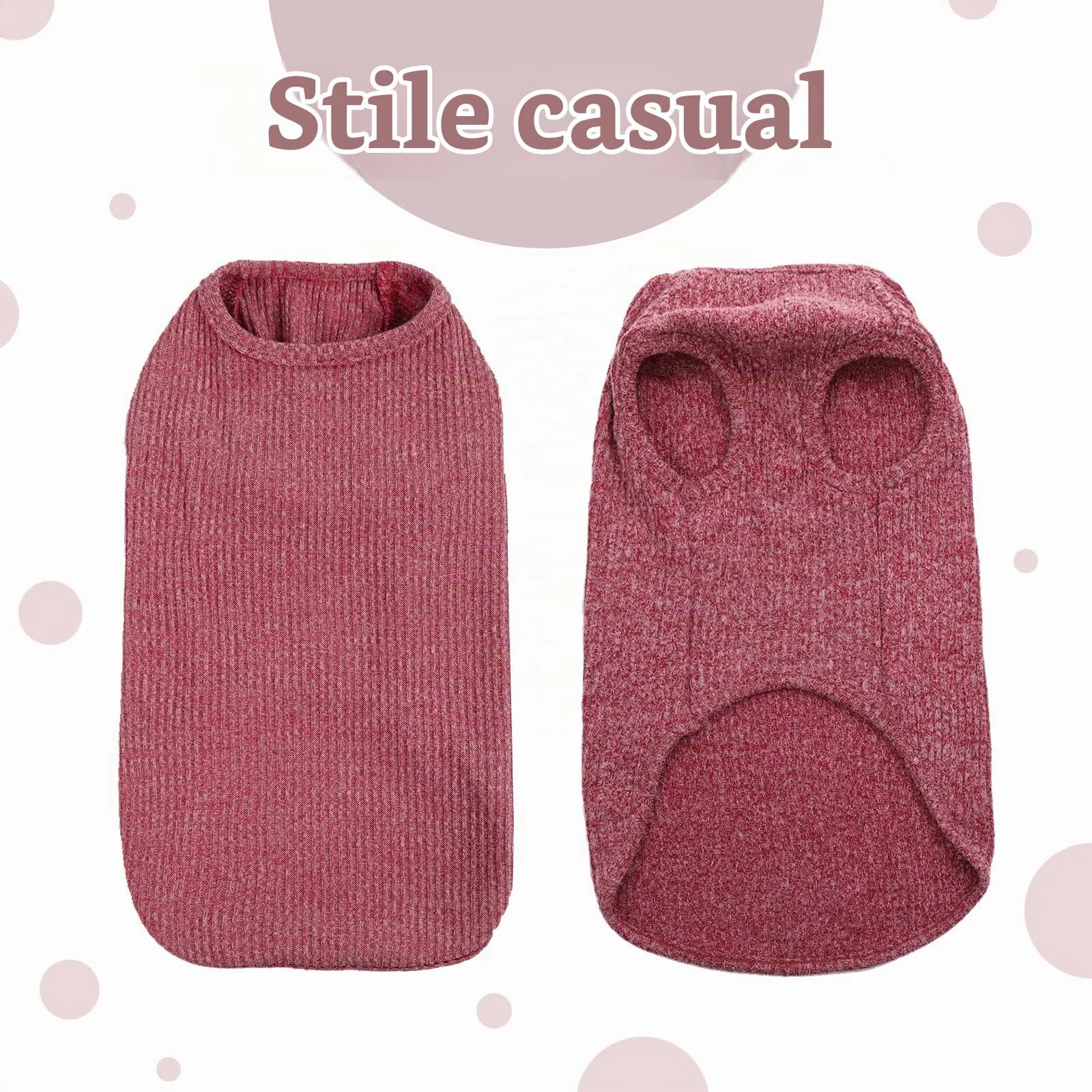 Hjumarayan Maglietta Estiva per Cani a Righe, Rosso borgogna, XS - immagine 5
