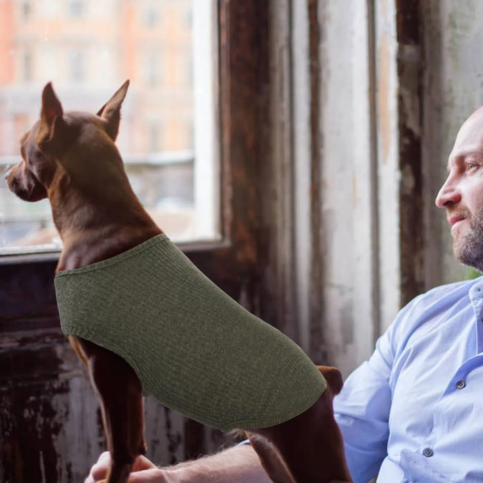 Hjumarayan Maglietta Estiva a Righe per Cani, Verde XS - immagine 6