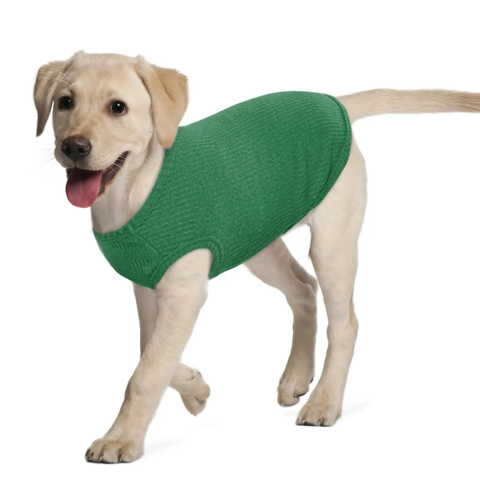 Hjumarayan Maglioncino per Cani a Righe, Elastico, Verde Smeraldo, XXL - immagine 1