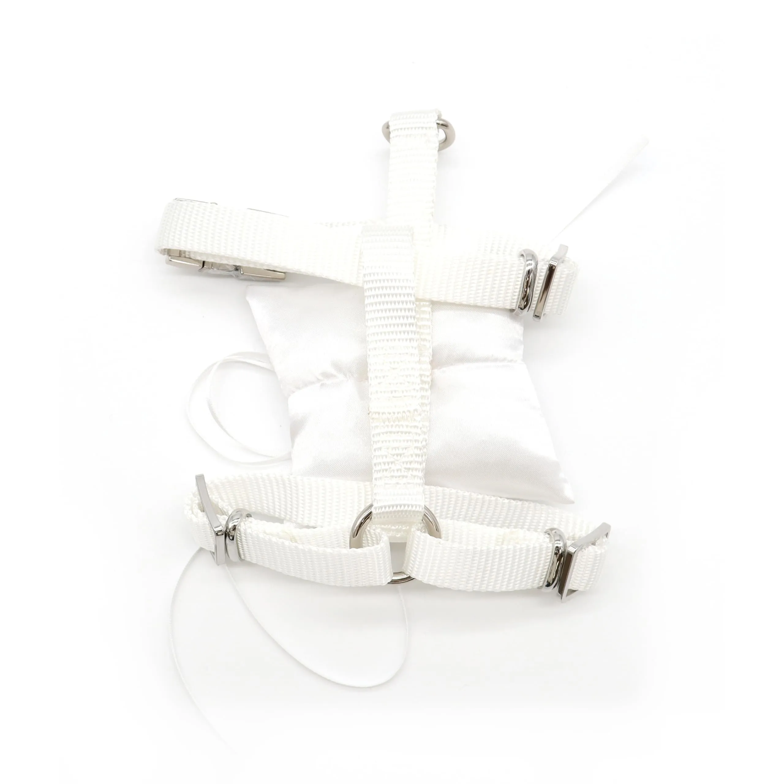 Croci Ceremony Pettorina per cani porta fedi ad H con Cuscino, Bianco, M (48-70 cm) - immagine 2