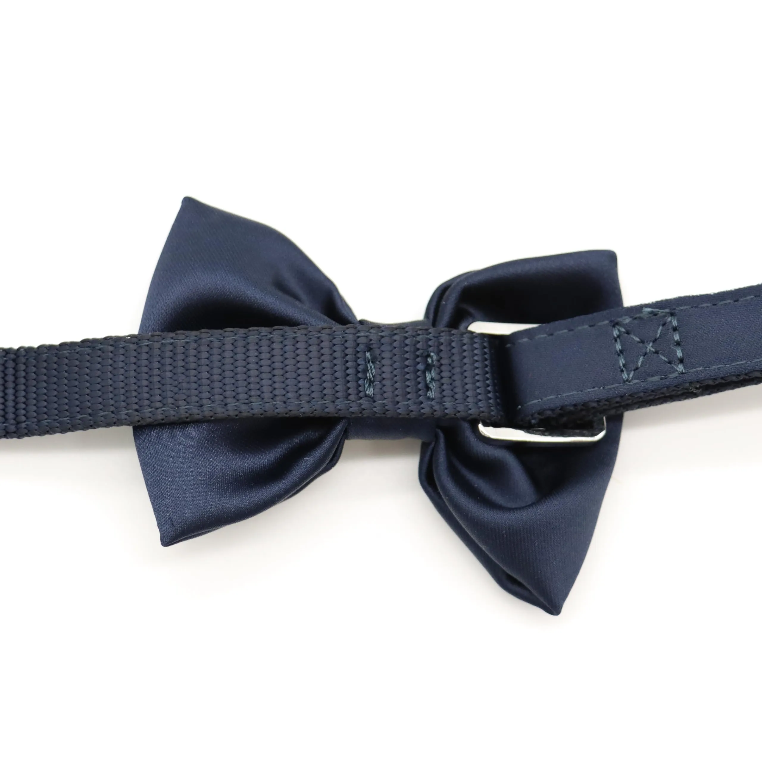 Croci Ceremony Collare per cani con papillon, Blu satinato, Taglia L (41-66 cm) - immagine 4