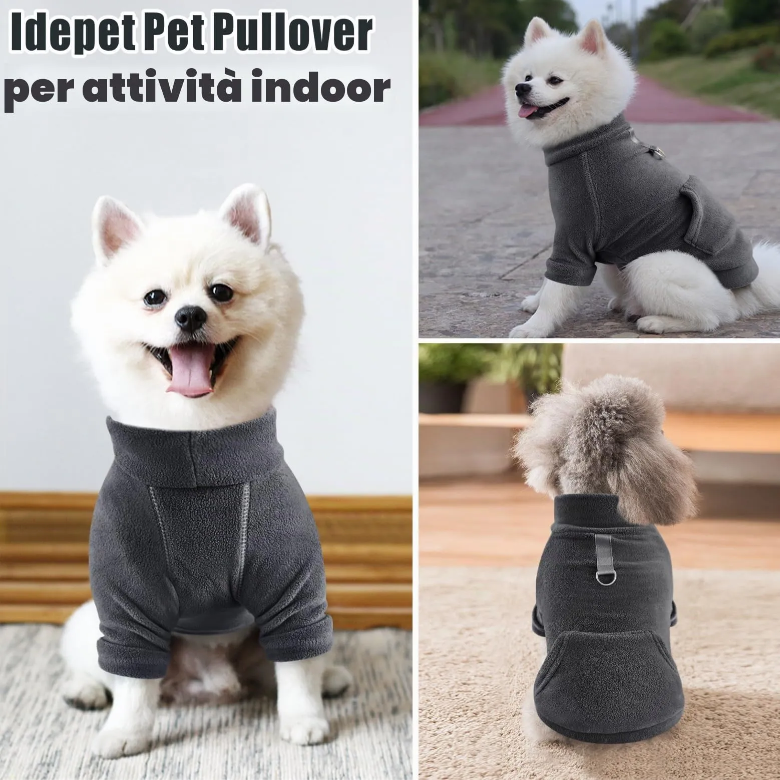 Mosucoirl Felpa con Cappuccio per Cani in Cotone con Tasca, Nero, XL - immagine 5