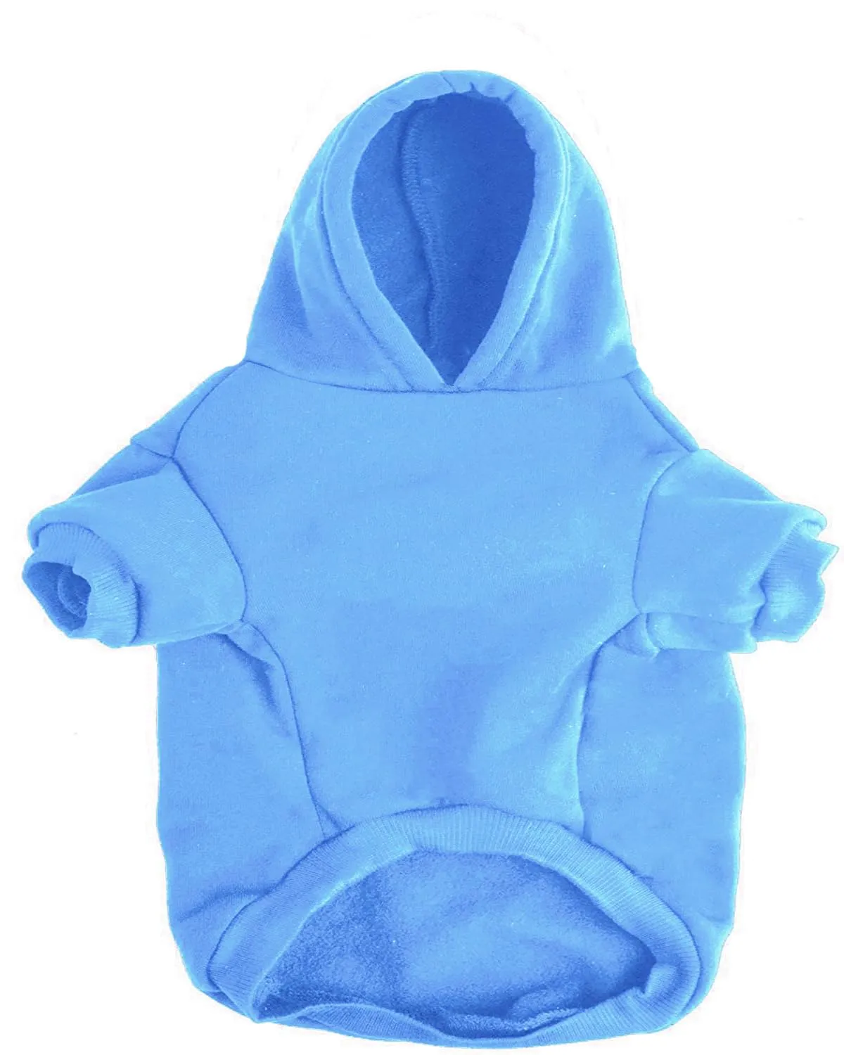 Izefia Felpa con Cappuccio per Piccoli Cani e Gatti, Inverno, Blu - immagine 3