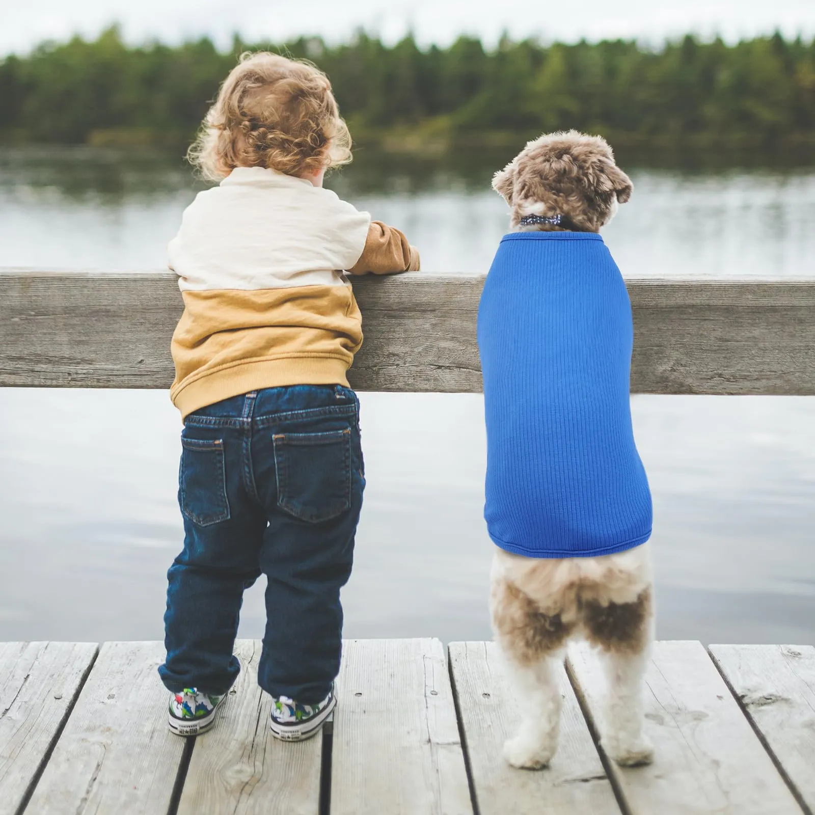 Hjumarayan Maglietta per Cani a Righe, Blu Zaffiro, XXL - immagine 7