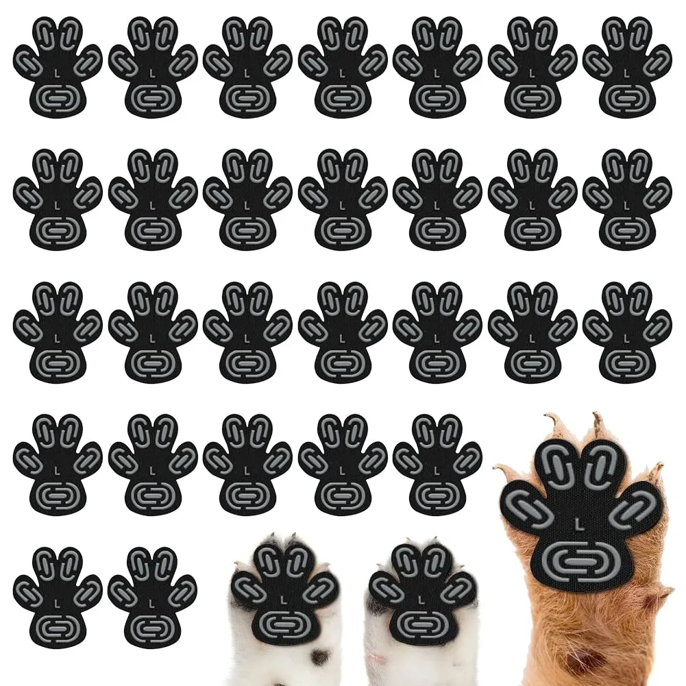 Fouvin Scarpe Protettive Antiscivolo Autoadesive per Cani, Taglia L, Set da 28 - immagine 1