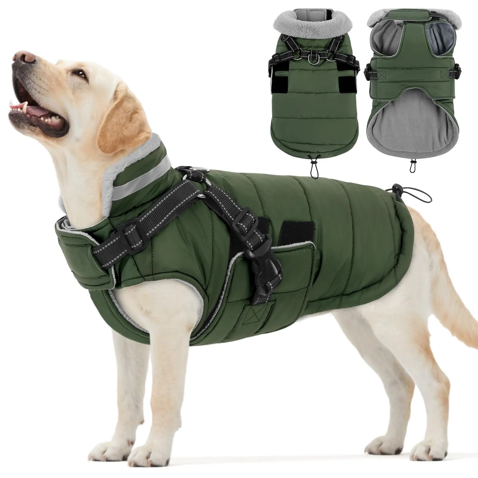 ASENKU Cappotto per Cane Impermeabile e Antivento, Taglia XL - immagine 1