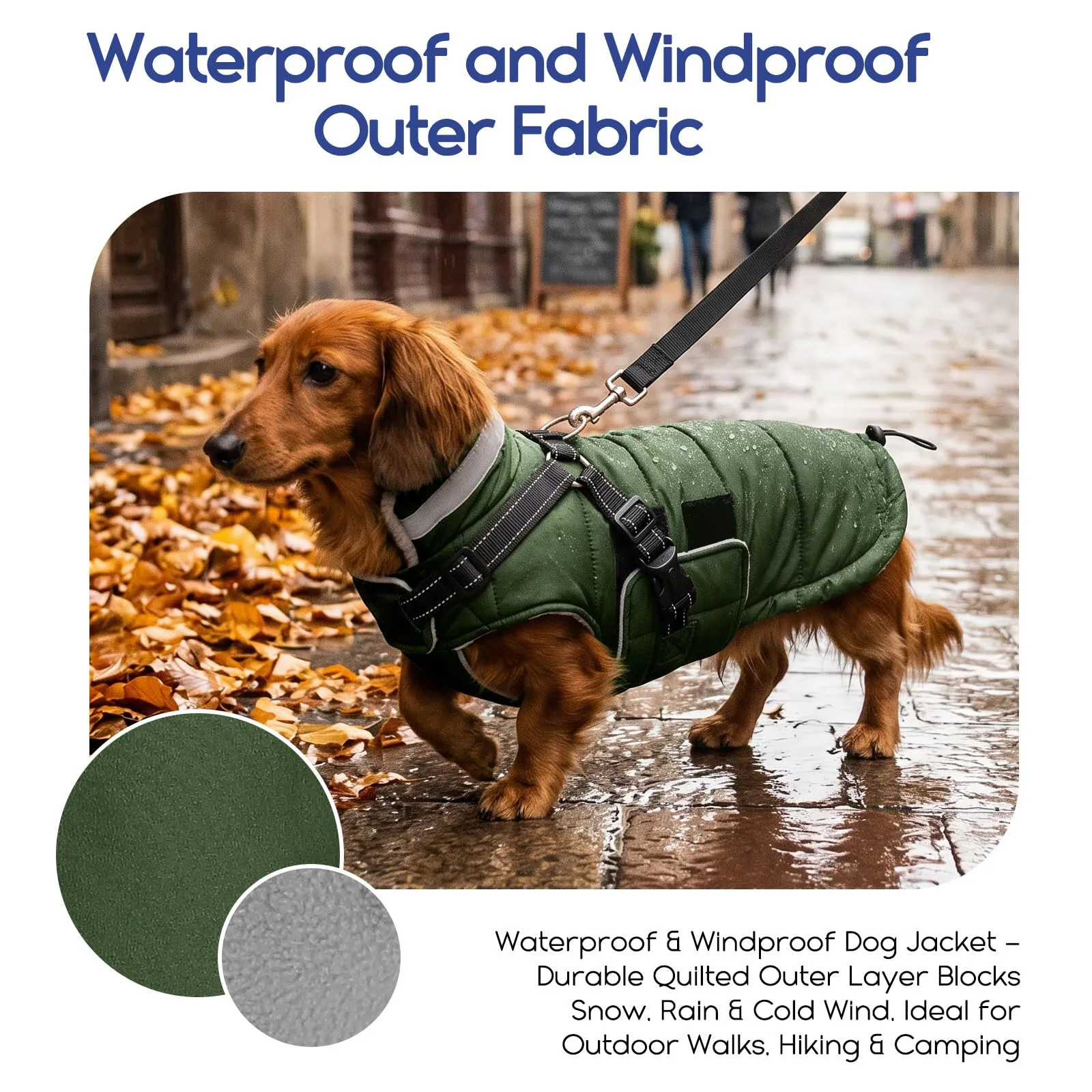 ASENKU Cappottino Impermeabile per Cane, Taglia 2XL, Verde - immagine 2