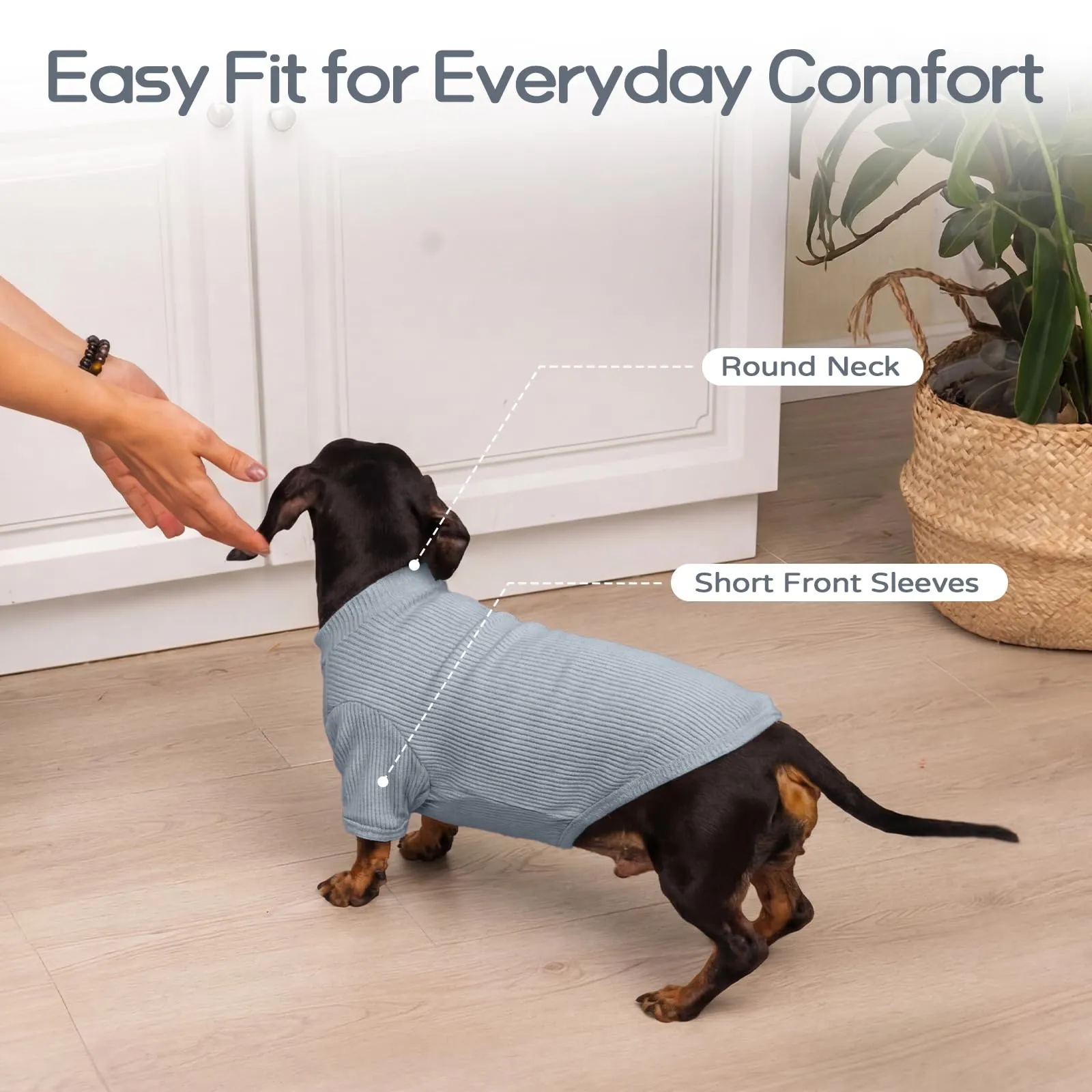 Hjumarayan Maglioncino in Tessuto Elasticizzato Traspirante per Cani, Blu Skyline, XL - immagine 4
