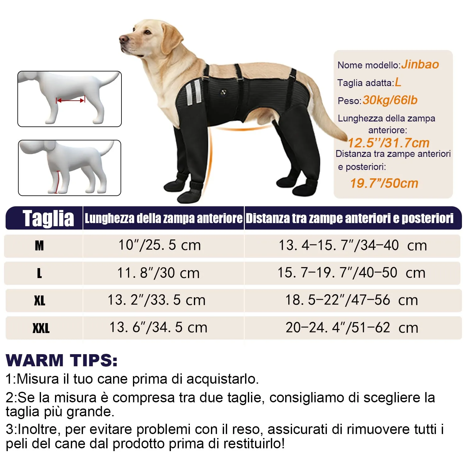 COODEO Calzini Impermeabili per Cani, Antiscivolo e Anti-Leccamento, Nero, L - immagine 5