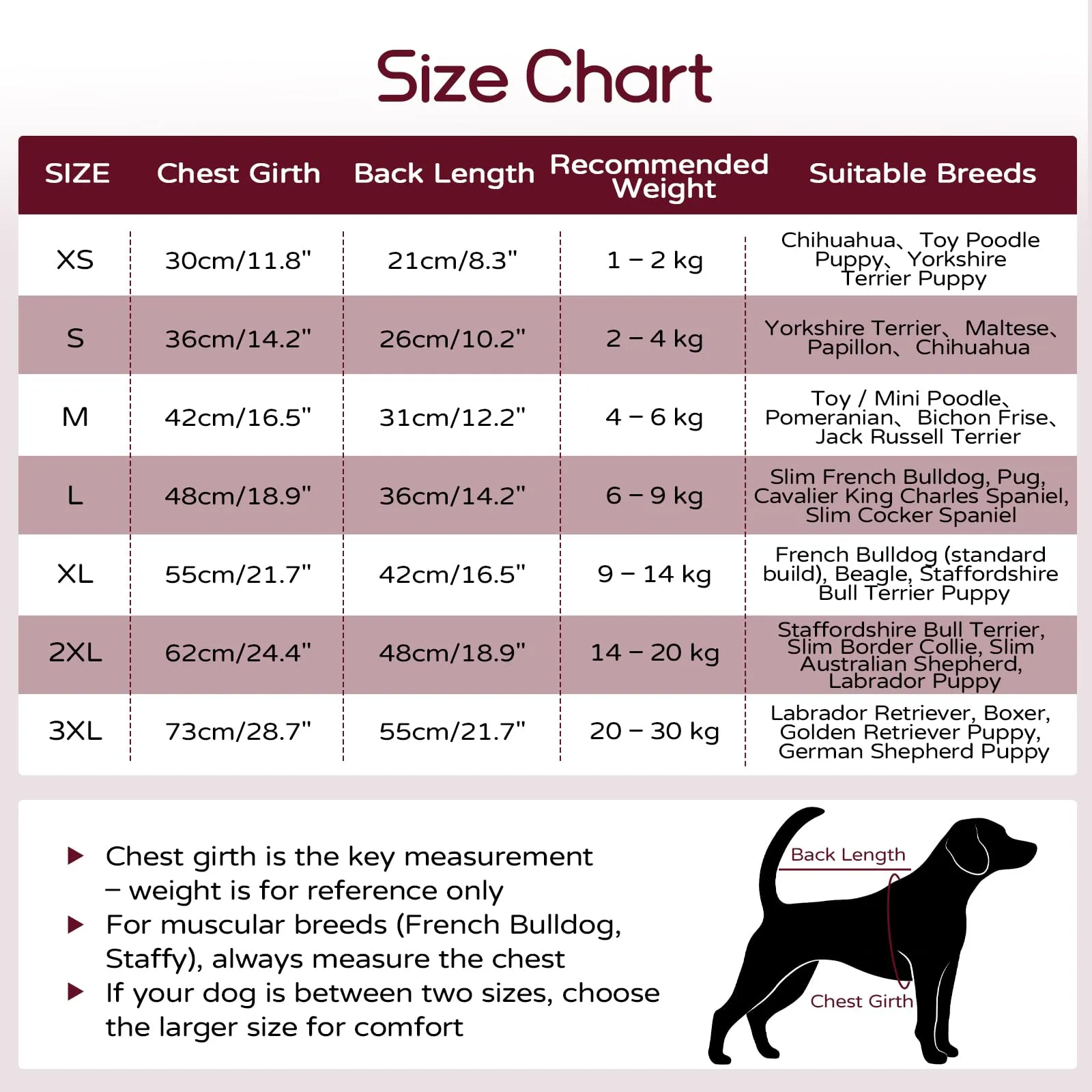Hjumarayan Pullover Leggero in Maglia a Costine per Cani, Bordeaux L - immagine 8