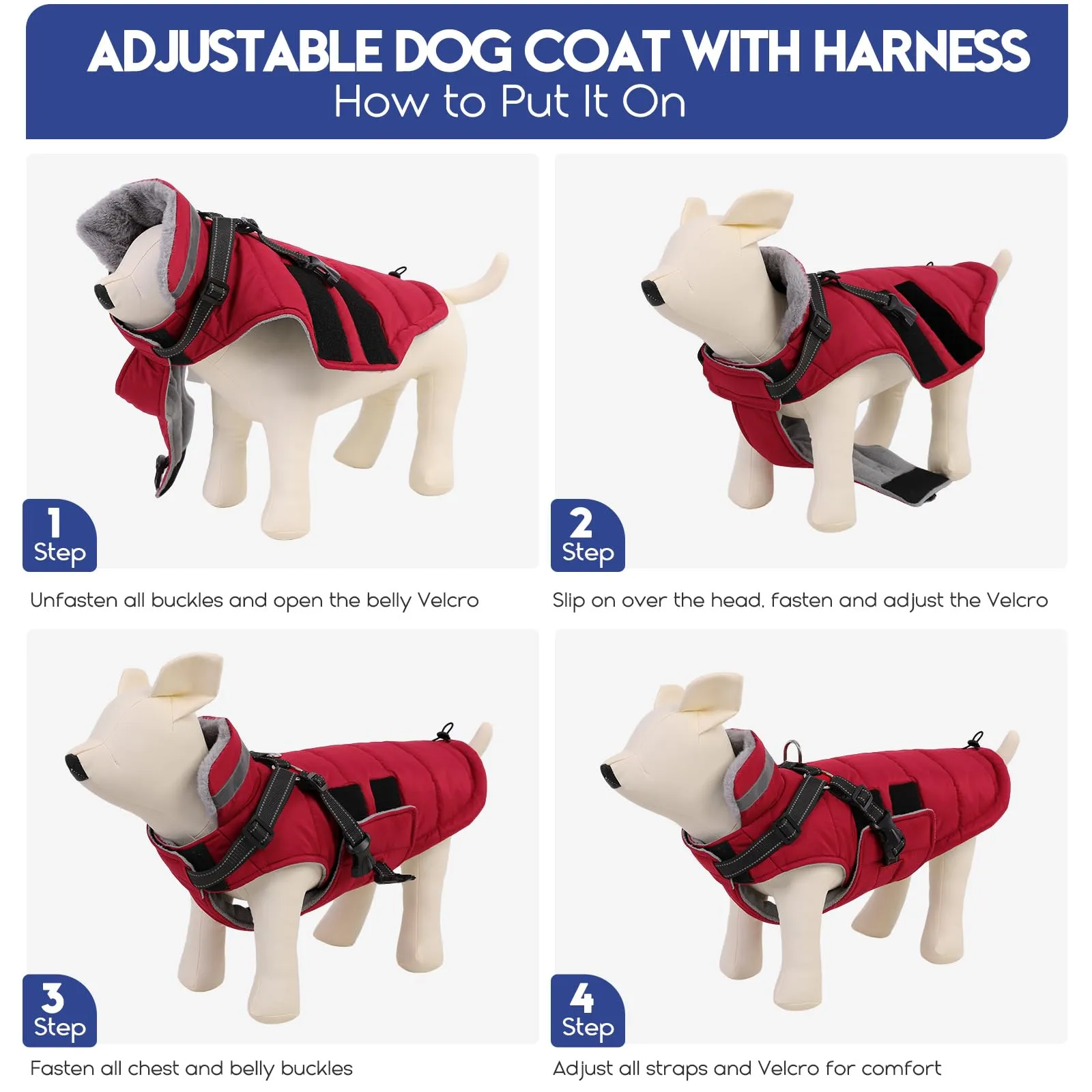 ASENKU Cappotto Cane Impermeabile Antivento, Taglia XL - immagine 8