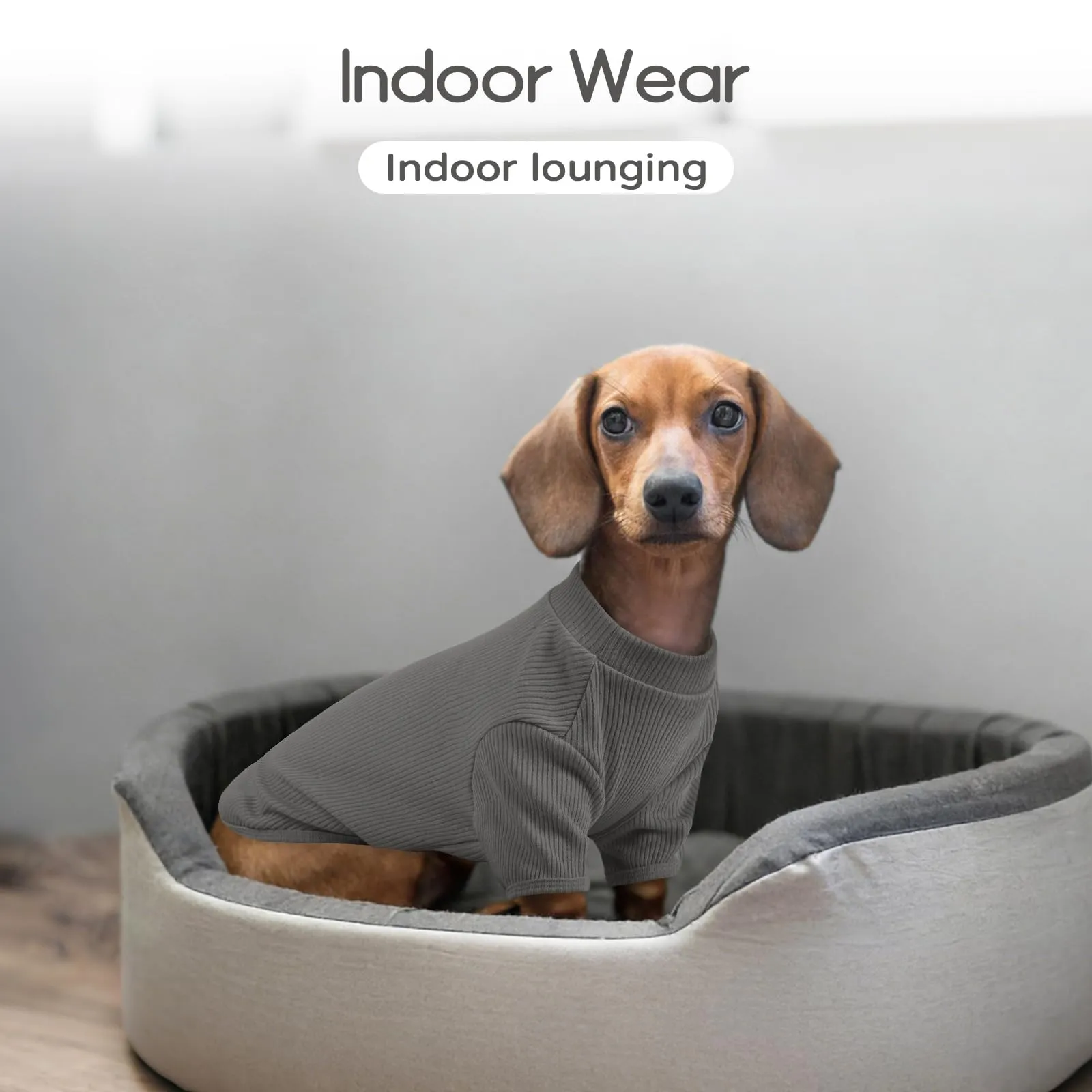 Hjumarayan Maglione Sottile a Costine per Cani, Grigio Granito, XL - immagine 6