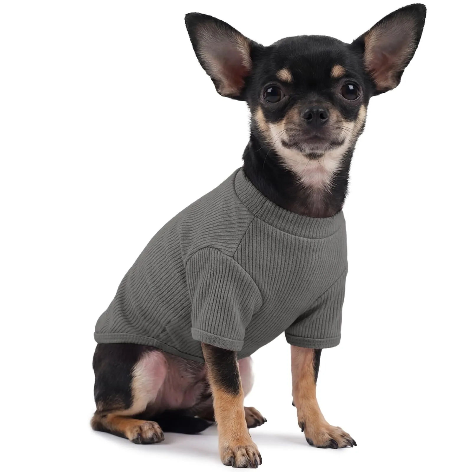 Hjumarayan Maglietta Leggera a Costine per Cani, Grigio Granito, XS - immagine 1